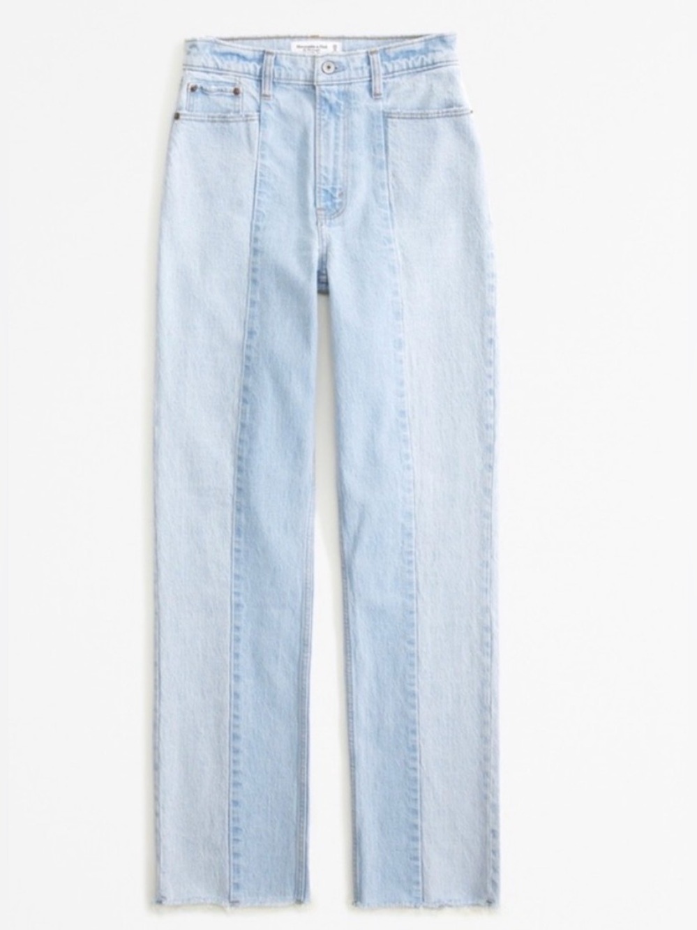 Abercrombie and fitch ankle straight ultra high rise jeans two toned size 26